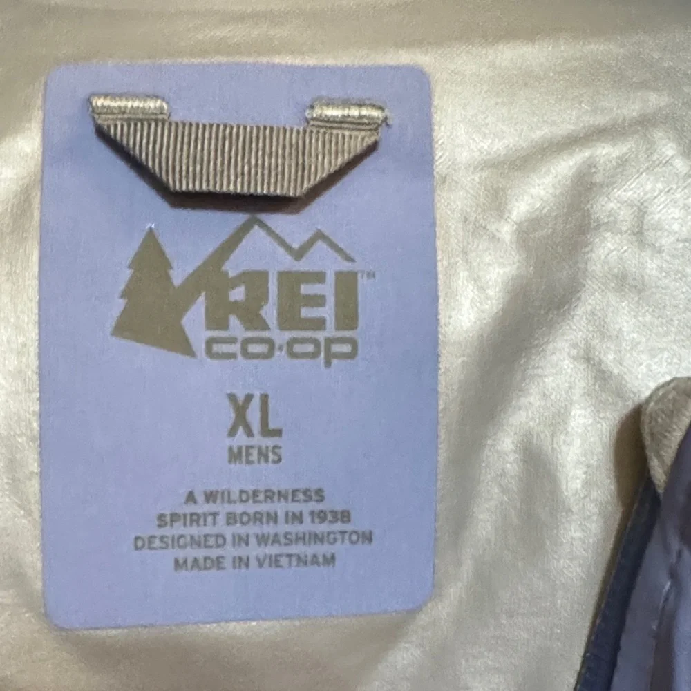 REI Blue Hooded Men's Windbreaker Size XL